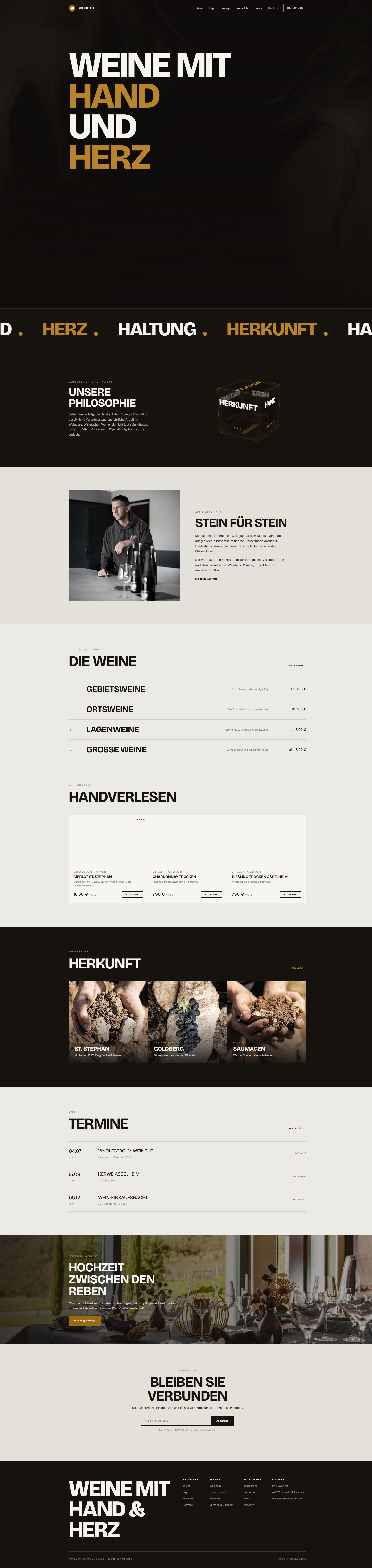 Website Weingut Schroth — Referenzprojekt von Nika Web-Studio